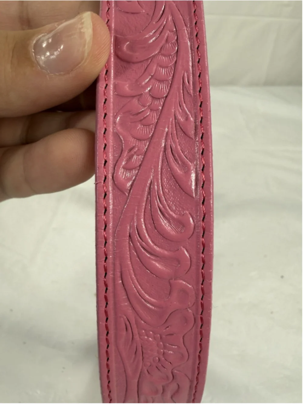 Justin New Lil Beauty Top Grain Leather Belt Size 22 Made In USA Excellent Cond